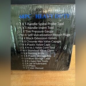 NIB Autotown Tire Repair Kit 68 Pcs Heavy Duty Tire Plug Universal Puncture Tool